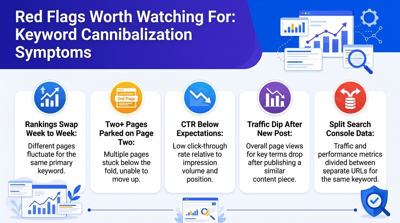 Image showing Keyword cannibalization red flags